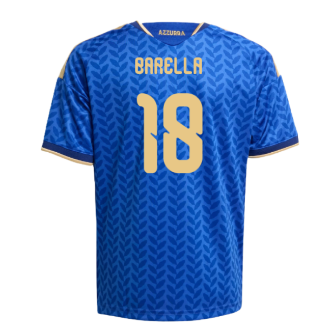 Kids Barella 18 Italy National Team Fashionable Home Match Shirt
