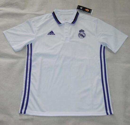 Elite Premium Quick Dry Real Madrid 2016-17 White Polo Shirt