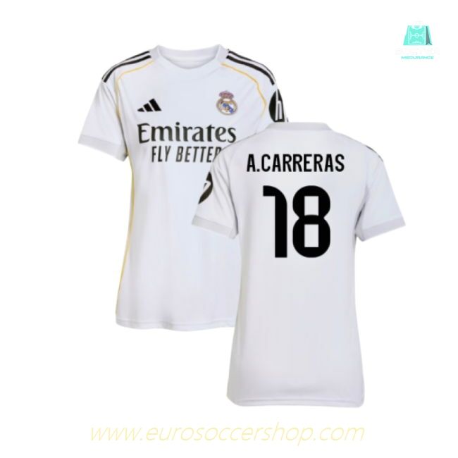 2025-2026 Real Madrid Home Shirt (Womens) (A.Carreras 18)