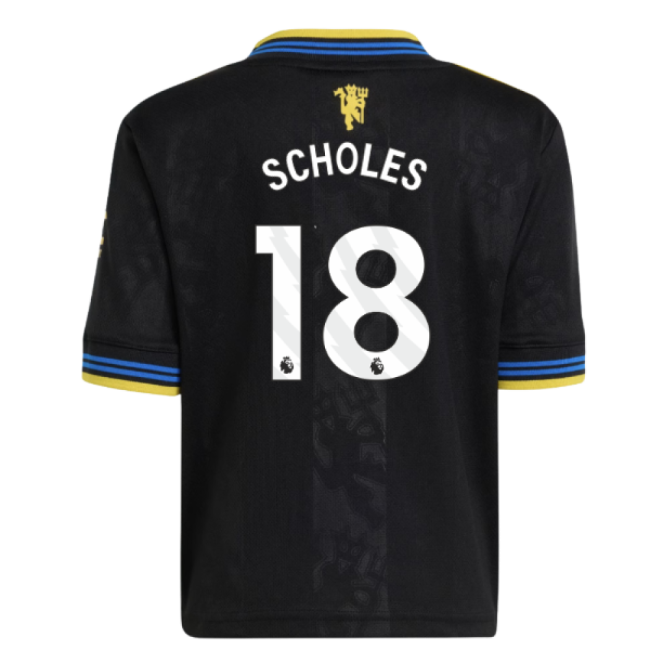 Women's 2025-2026 Manchester United Third Mini Kit (Scholes 18)