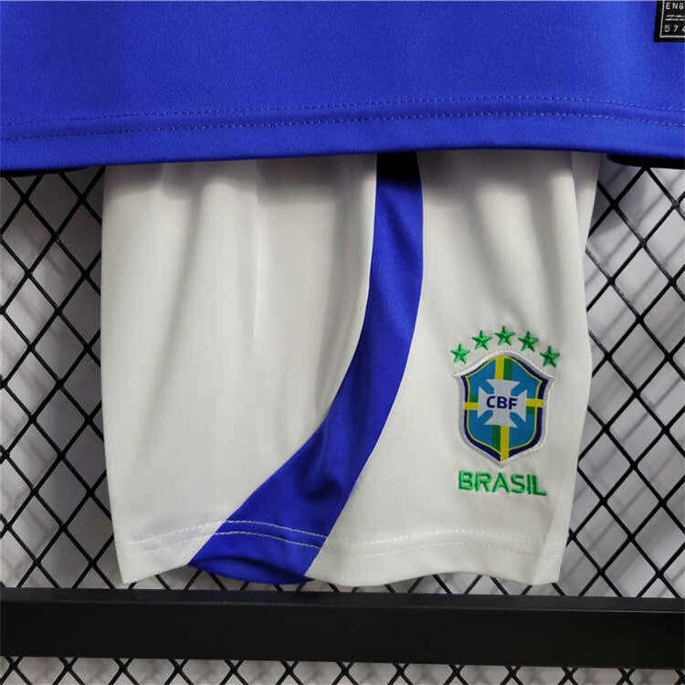Kids Brazil World Cup 2022 Away Soccer Kit ShirtShorts - World Cup
