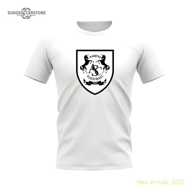 Top-Quality Match-Day Amiens Badge T-Shirt (White)
