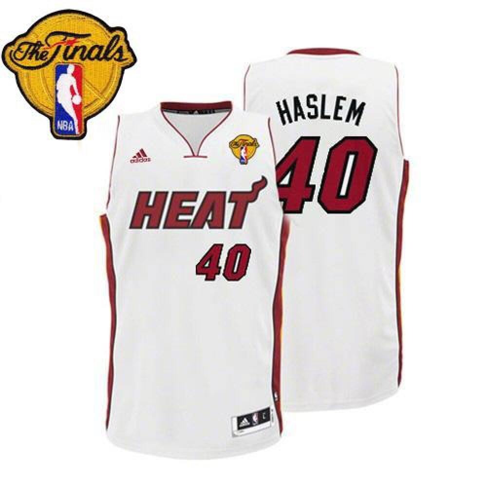 Cost-Effective Men's Heat #40 Udonis White Basketball Jersey
