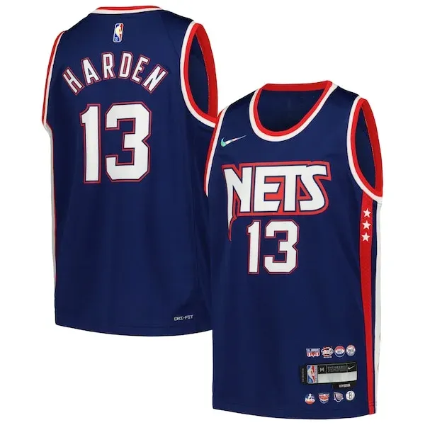 Elite James Harden BKN Swingman Jersey - Navy - Licensed Product