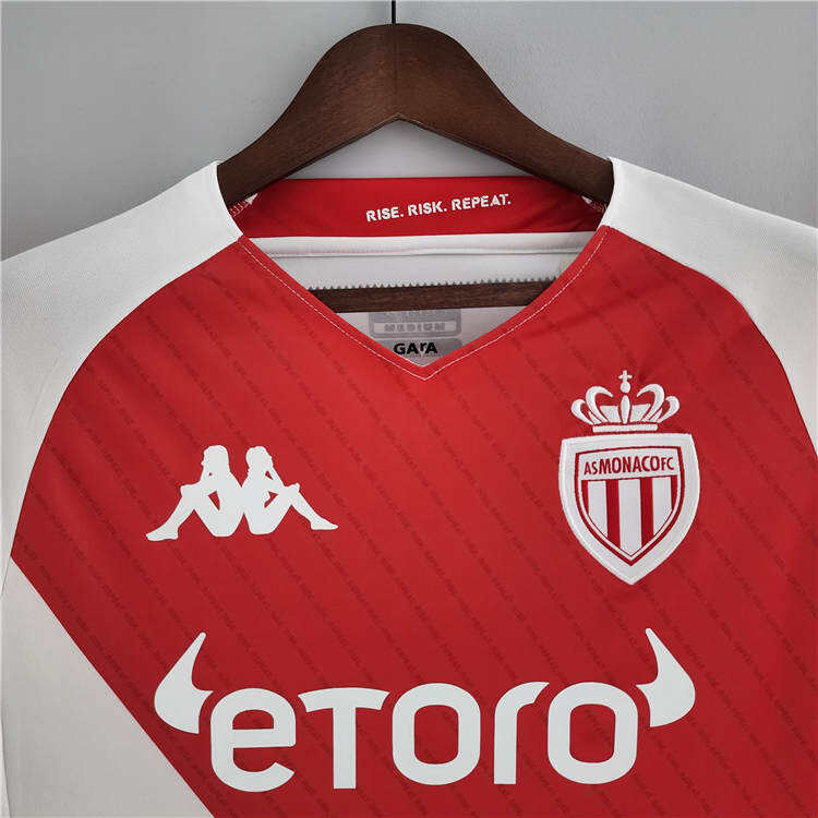 AS Monaco FC 2223 Home RedWhite Soccer Jersey Football Shirt -