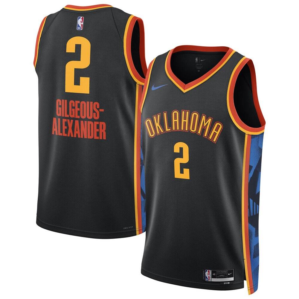 Official Oklahoma City Thunder Shai Gilgeous-Alexander Jersey - Black...