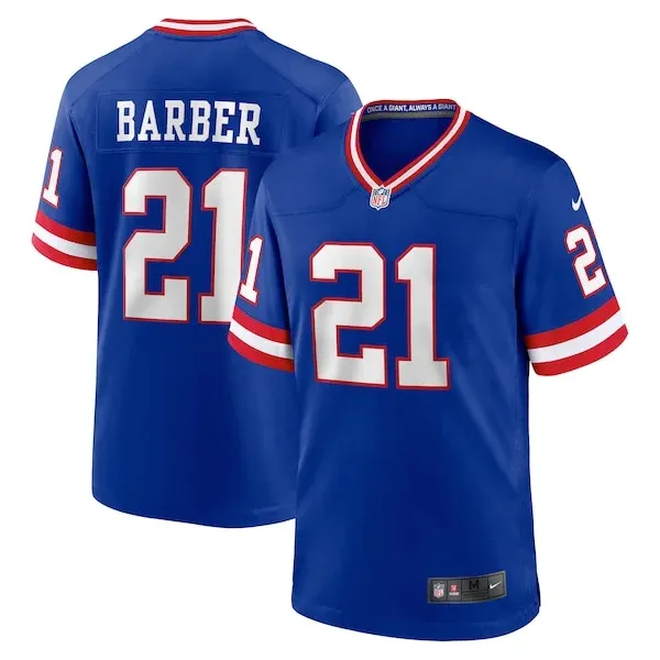 None Tiki Barber Game Jersey - Royal | NFL Player Jersey | NFL Footbal