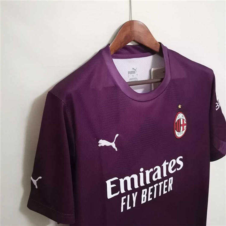 Official AC Milan 2223 Purple Goalkeeper Soccer Jersey Football Shirt