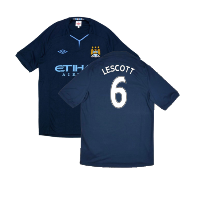 Adult Manchester City 2010-11 Away Shirt ((Very Good) XL) (Lescott 6)
