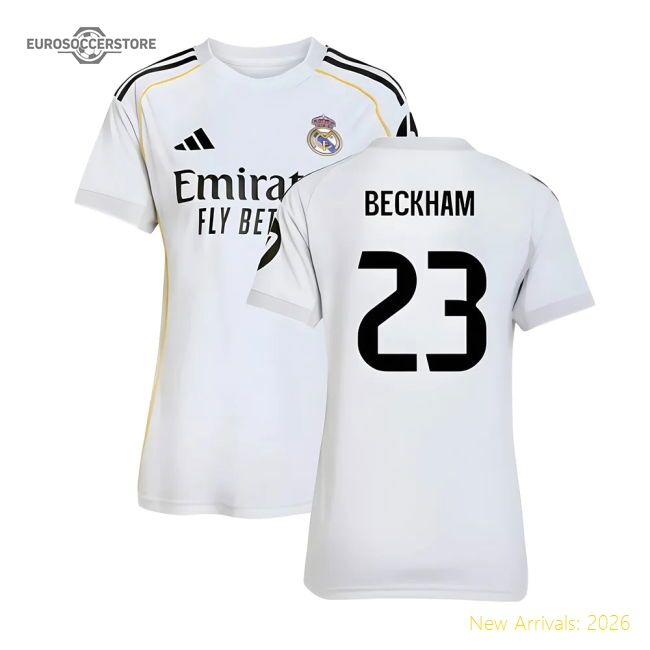 2025-2026 Real Madrid Home Kit (womens) (beckham 23) - Supporter Edition