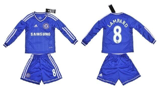 Premium Quality Kids Chelsea 1314 Home 8 Lampard Long Sleeve