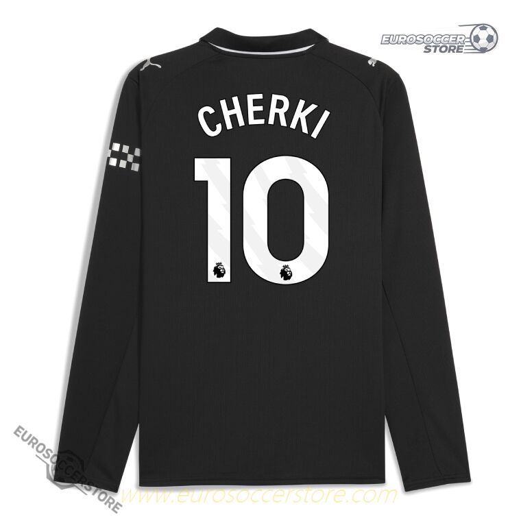 Away Long Sleeve Jersey for Manchester City, Season 25-26, Featuring CHERKI 10