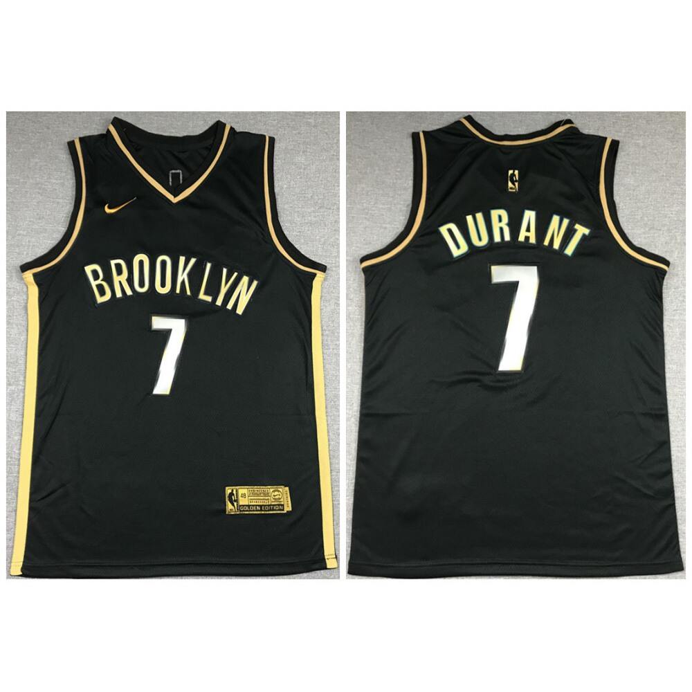 High-Quality Kevin Durant7 Brooklyn Nets Jersey Black - - Basketball Fan Gear