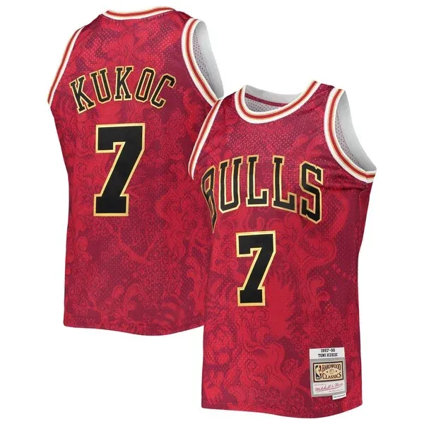 Toni Kukoc CHI Swingman Jersey - superior player-jersey - Red