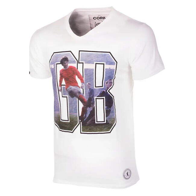 George Best GB1 T-Shirt (White) - high quality