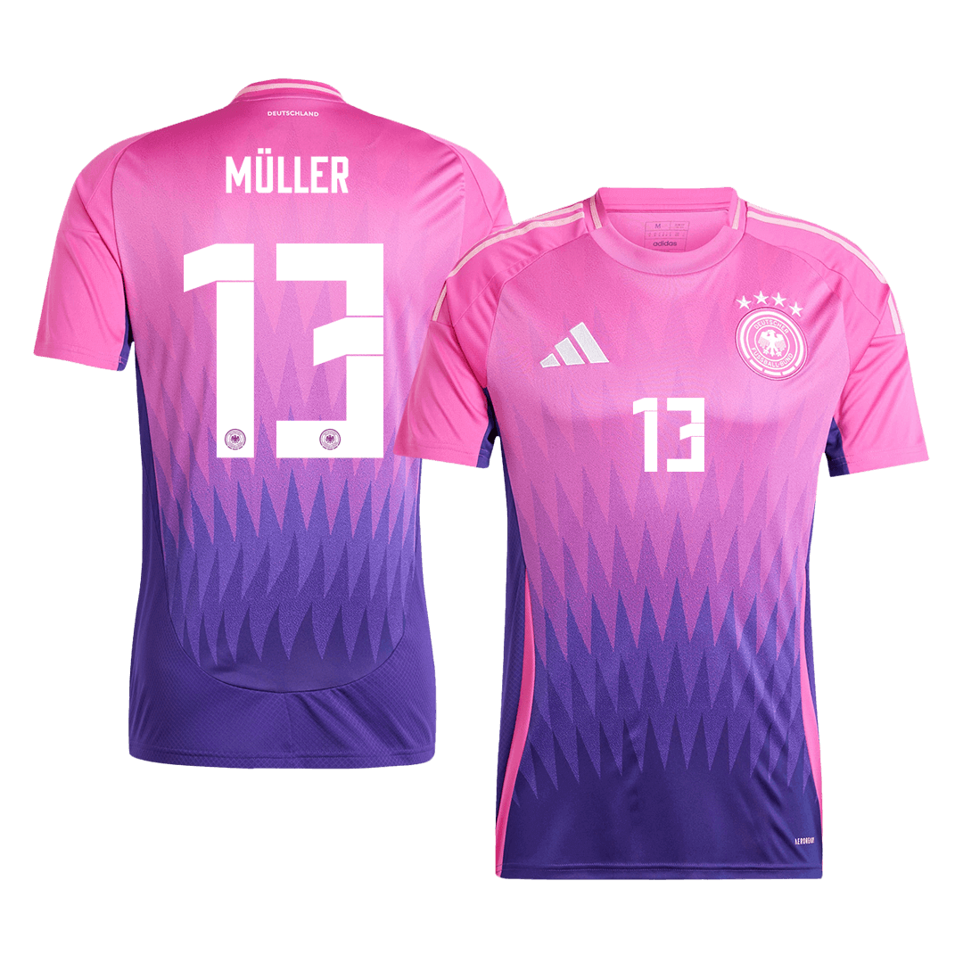 M¨¹LLER #13 Germany Away  Soccer Jersey Euro 2024 Authentic Kit