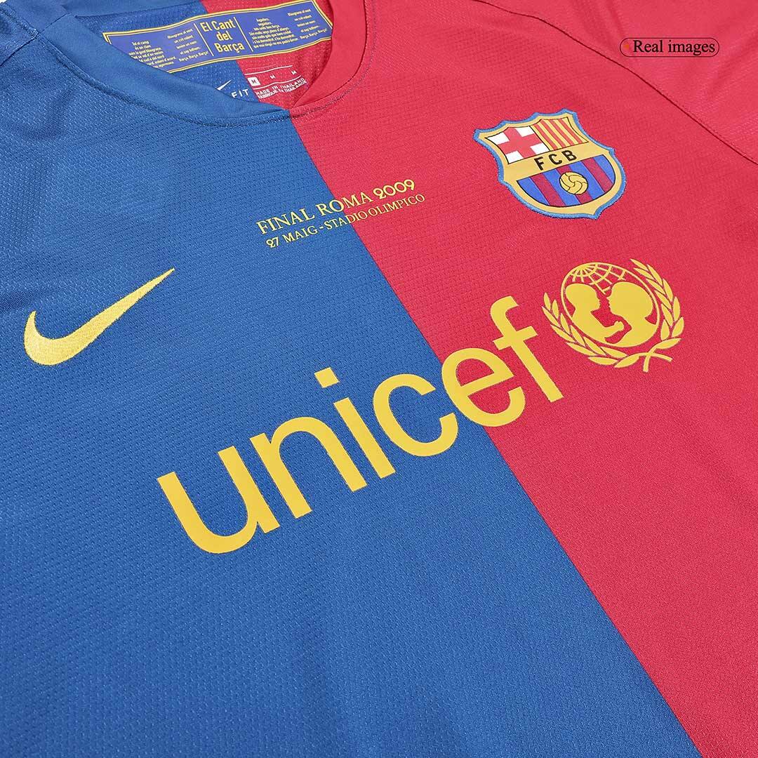 Retro A.INIESTA #8 2008/09 Barcelona Home Long Sleeve Soccer Jersey- U