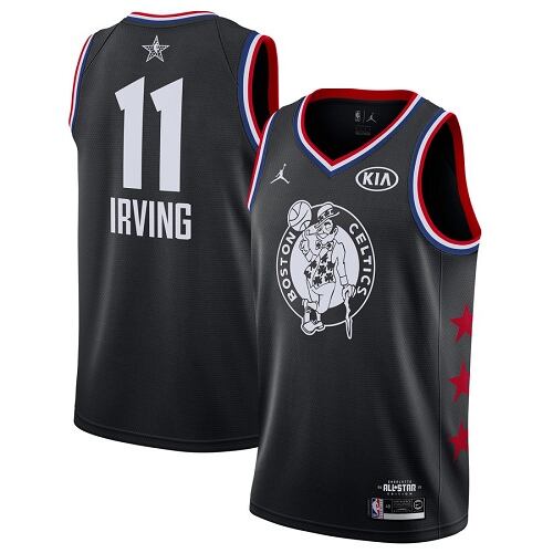 Celtics #11 Kyrie Irving Superior 2019 Icon NBA Jersey - Black