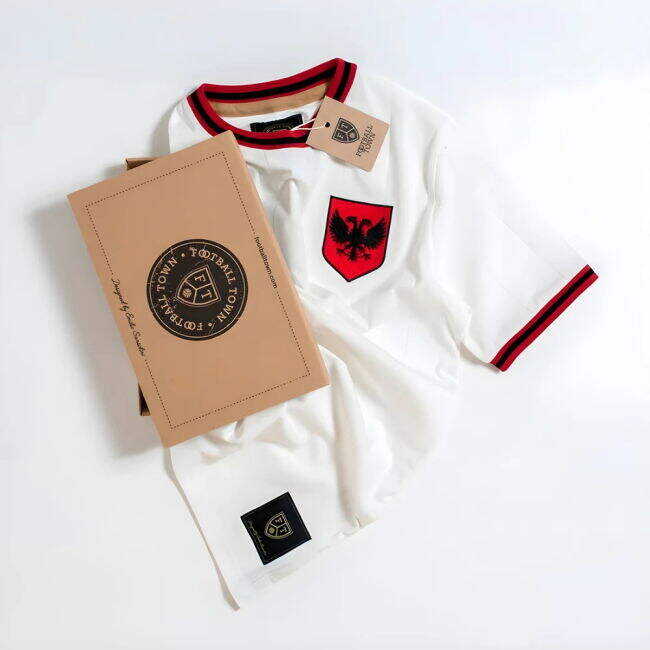 Vintage Albania White Shqiponjë Soccer Shirt
