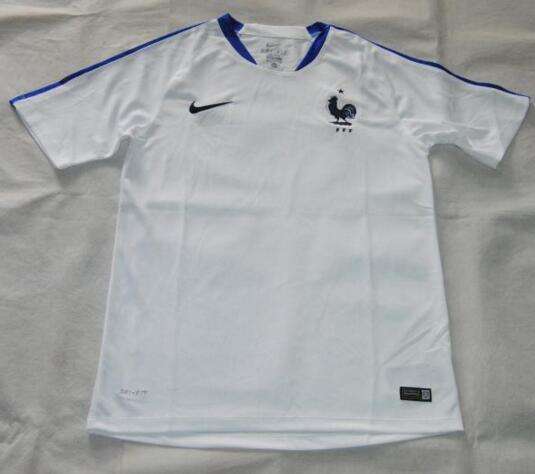 Professional Grade France 2016 Euro White Training Shirt