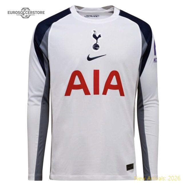 2025-2026 Tottenham Hotspur Long Sleeve Home Shirt (your Name)