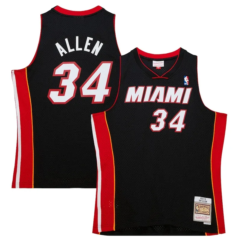 Ray Allen MIA Swingman Jersey - premium stylish - Black game-day