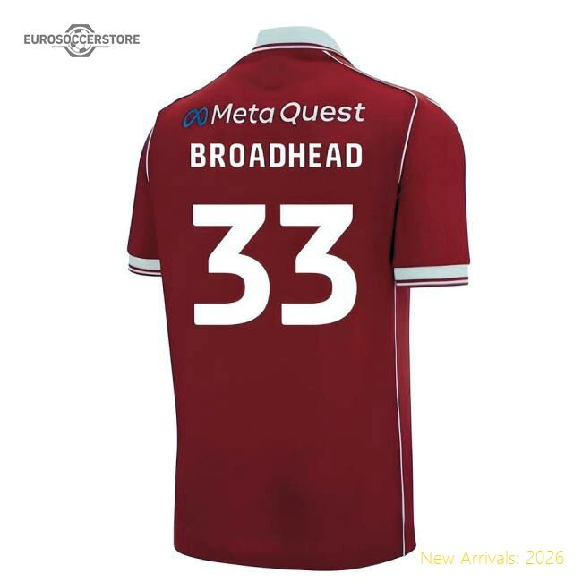 2025-2026 Wrexham Home Shirt (broadhead 33) - Match Day Jersey