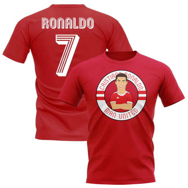 Cristiano Ronaldo Man United Illustration T-Shirt - Red (Men