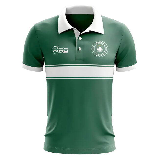 Premium-Quality World-Class Macau Concept Stripe Polo Shirt (Green)