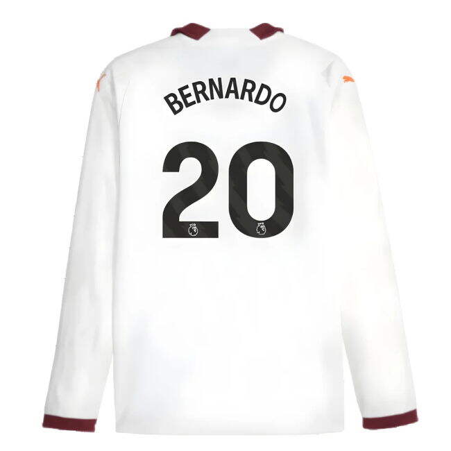 2023-2024 Man City Long Sleeve Away Kit (BERNARDO 20)