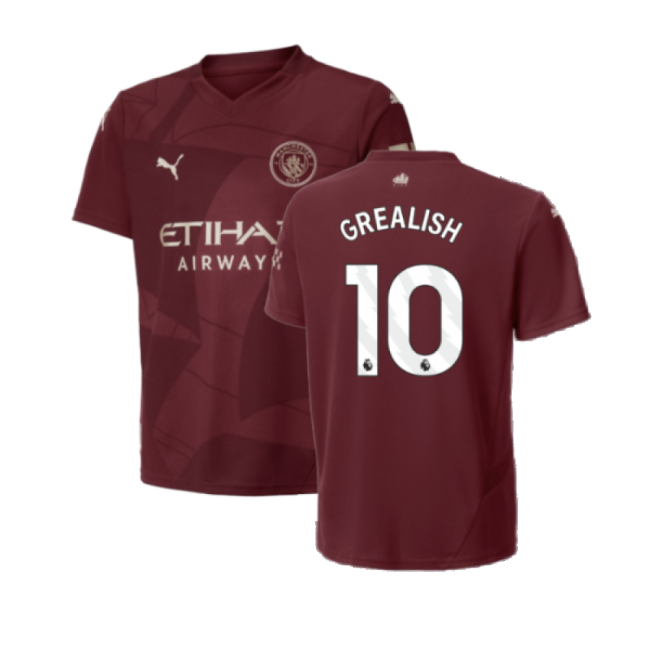 Official Licensed Man City Third Fan Shirt for Kids (Grealish 10)