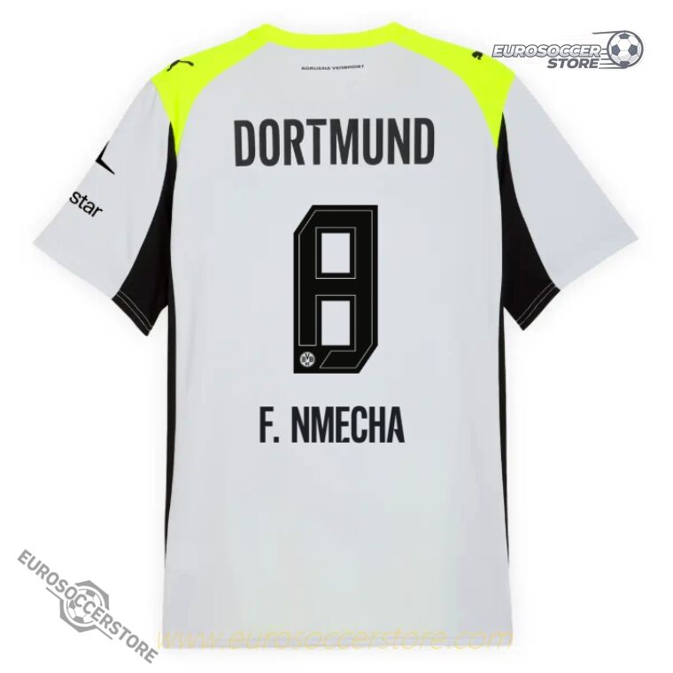 Borussia Dortmund 25-26 Season Away Jersey, No. 8, Player: F. NMECHA
