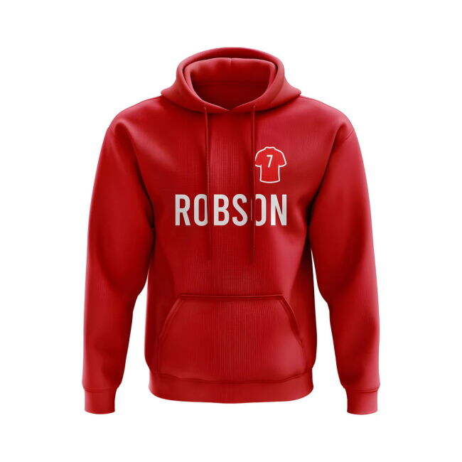 Bryan Robson Man United Number Hoody (Red)