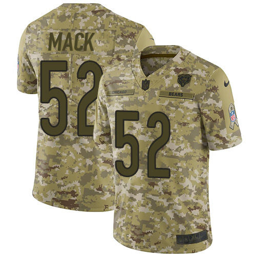 NFL Bears Khalil Mack #52 None None Limited Jersey high-quality
