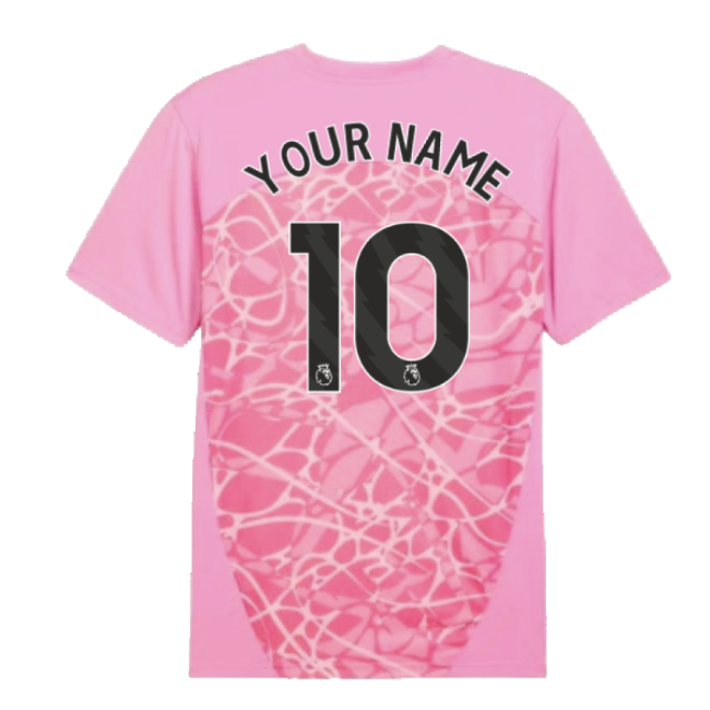 2024-2025 Man City Pre-Match Shirt (Pink) (Your Name)