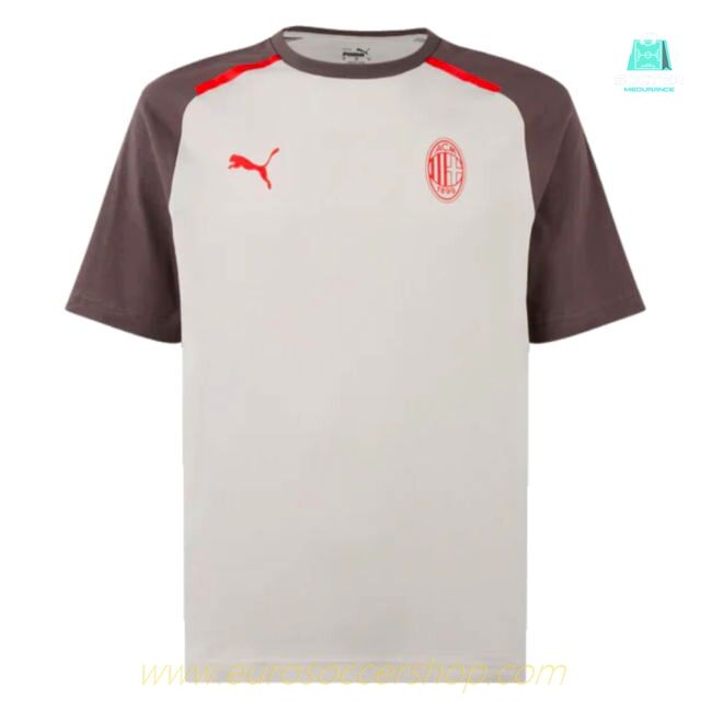 2023-2024 AC Milan Casuals Tee (Light Grey) (Pulisic 11)
