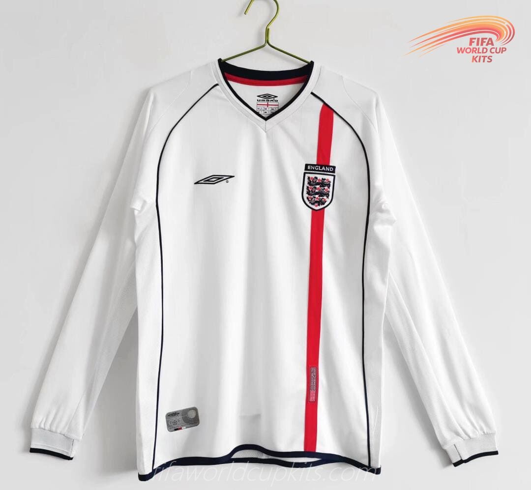 England 2002 World Cup Home Long Football Kit