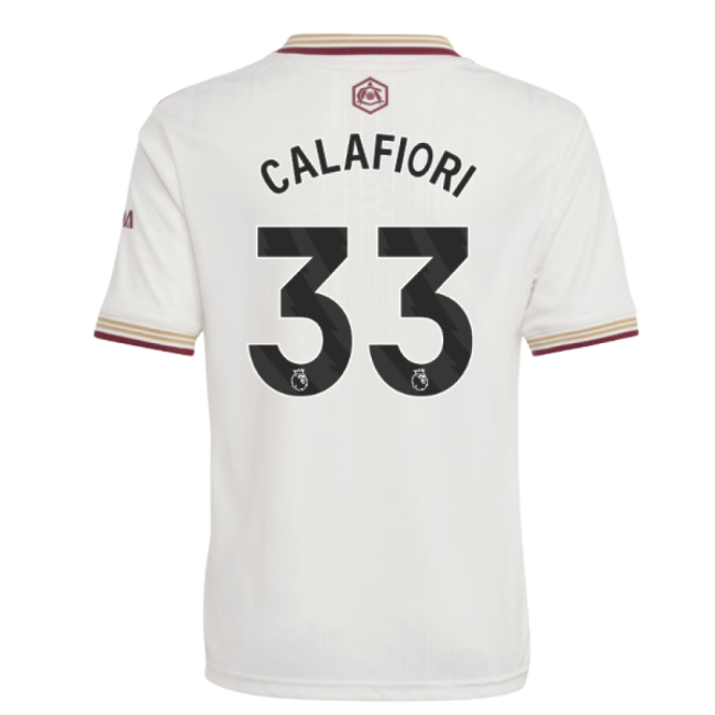2025-2026 Arsenal Third Shirt (Kids) (Calafiori 33) - premium