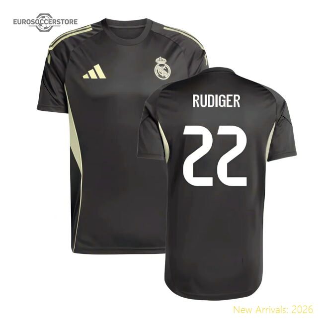 2025-2026 Real Madrid Training Jersey (utility Grey) (rudiger 22)