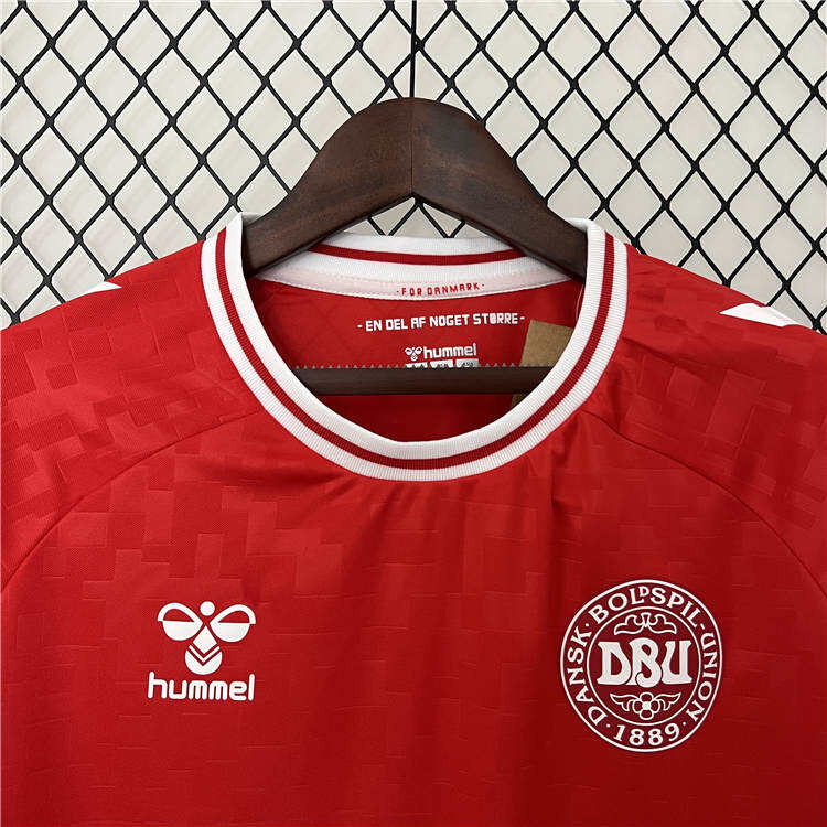 Comfort Fit UEFA Euro 2024 Denmark Football Shirt Home Soccer Jersey