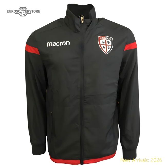 Fan-Favorite 2017-2018 Cagliari Macron Microfibre Travel Tracksuit (Dark