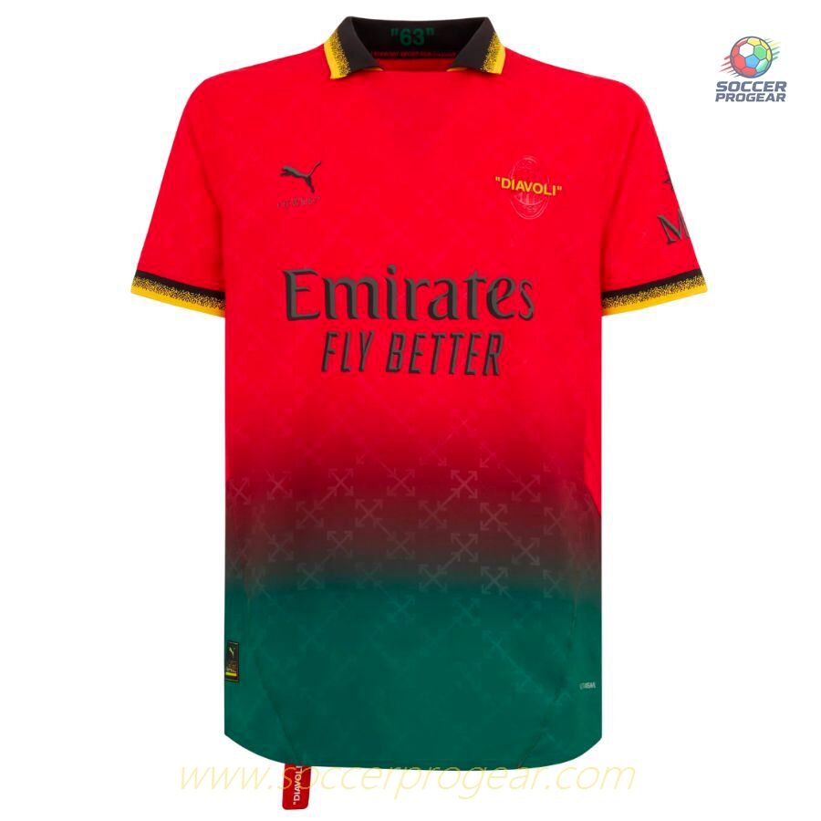 AC Milan Children Football Kit Soccer Football Shirts Fourth Off White Red 2024-2025 Season