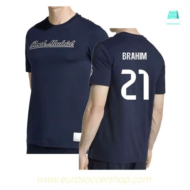 2025-2026 Real Madrid US Tee (Navy) (Brahim 21)