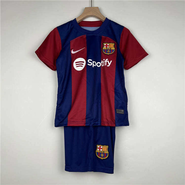 Kids Barcelona FC 2324 Home Football Kit ShirtShorts - Official