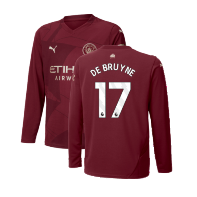 2024-20 Man City Third Football Shirt De Bruyne Name Number L M S Kids