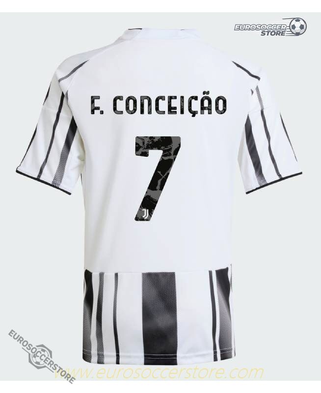 Juventus' 25-26 Home Jersey featuring F. CONCEIÇÃO with the number 7