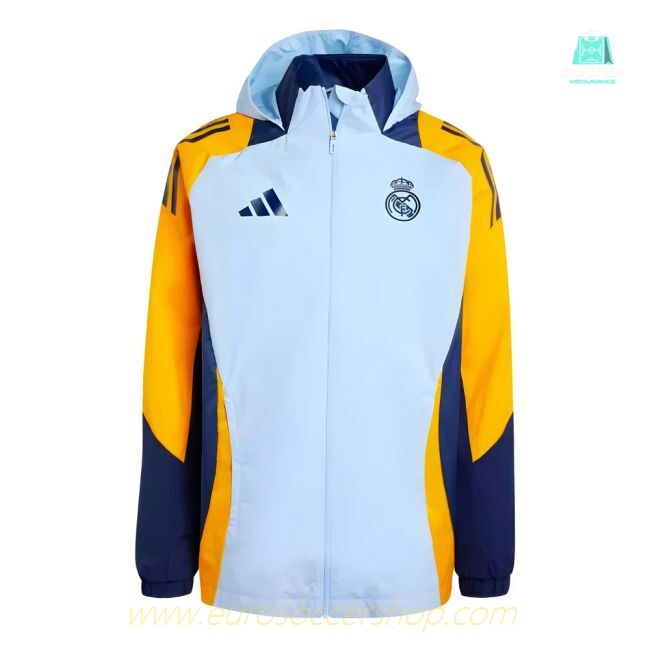 2024-2025 Real Madrid Allweather Jacket (Glow Blue)