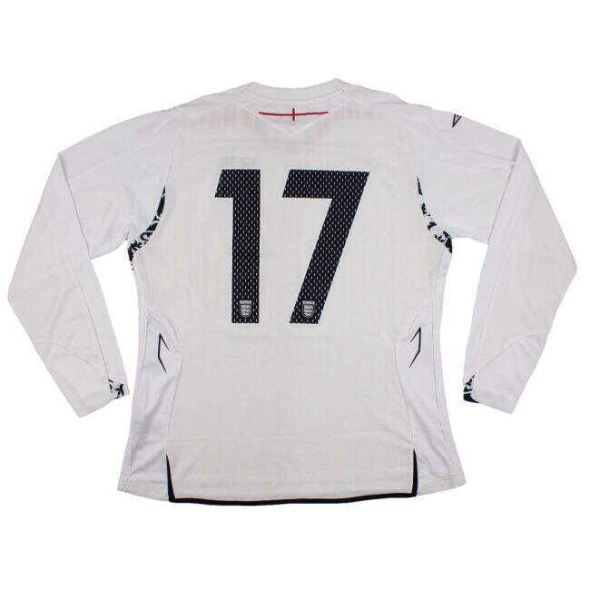 Cost-effective England 2007-09 Long Sleeve Home Shirt (Womans - 16) #17 (Excellent) Mature