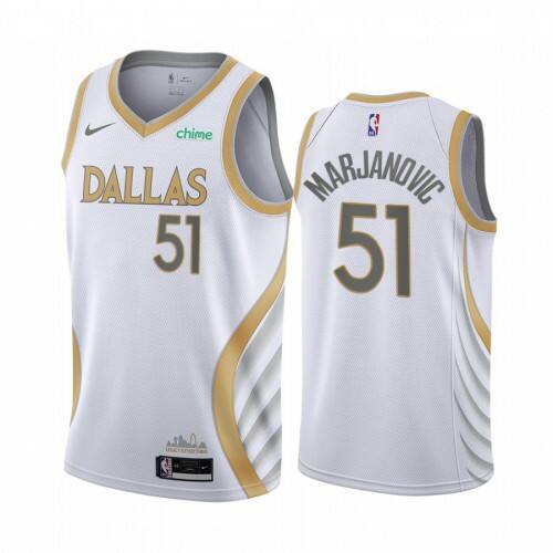 Mavs Boban Marjanovic #51 Superior 2020 City NBA Swingman Jersey White