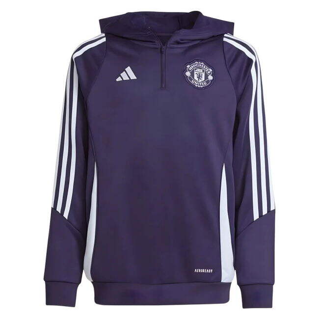 2025-2026 Man Utd Training Hoody (Aurora Plum) - Kids